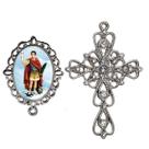Crucifixo Arabesco Terço de Noiva Relicario Santo ExpeditoPeças para Montar Terços Catolicos Casamento Artesanato