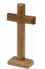 Crucifixo Cruz de Madeira Para Mesa ou parede 18cm