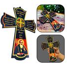 Crucifixo Cruz Oração Medalha de São Bento 27 cm