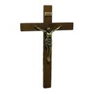 Crucifixo Cruz Parede Madeira Nobre 20 cm