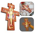 Crucifixo Cruz São Damião Parede Grande 30 Cm