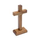 Crucifixo Cruz Sem o Cristo de Mesa e Parede Madeira 12 Cm