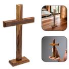 Crucifixo Cruz Sem o Cristo De Mesa E Parede Madeira 26 Cm Crucifixo Cruz Sem o Cristo De Mesa E Parede Madeira 26 Cm