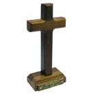 Crucifixo Cruz Sem o Cristo Foi Por Você Mesa e Parede Madeira 12 cm