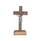 Crucifixo de madeira, intercessão, ônix, 13 cm, 5 polegadas