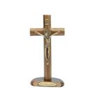 Crucifixo De Mesa Com Medalha De São Bento 17cm Crucifixo De Mesa Com Medalha De São Bento 17cm