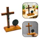 Crucifixo de Mesa com Medalha de São Bento 20 cm