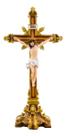 Crucifixo De Mesa Dourado Jesus Cristo Na Cruz 30.5cm