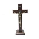 Crucifixo De Mesa E Parede Madeira São Bento OV 17 Cm Crucifixo De Mesa E Parede Madeira São Bento OV 17 Cm