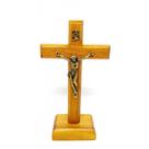 Crucifixo de Mesa Madeira Clara 12 cm