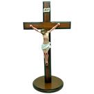 Crucifixo De Mesa Resina E Madeira Decor Altar G