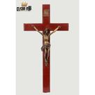 Crucifixo de parede - Acabamento Mogno - 32 cm Crucifixo de parede - Acabamento Mogno - 32 cm