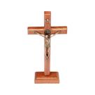 Crucifixo de parede e mesa, intercessão, 19 cm, ouro antigo