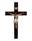 Crucifixo de parede em Madeira e Resina importada 35 x 23 cm Crucifixo de parede em Madeira e Resina importada 35 x 23 cm