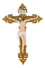 Crucifixo De Parede Resina Realista Jesus Cristo Cruz 38cm