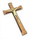 Crucifixo de Parede São Bento em Madeira e Metal 23cm