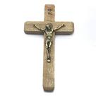 Crucifixo de Porta São Bento Madeira Clara de Porta 16cm