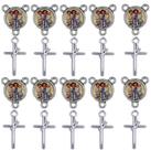 Crucifixo + Entremeio Santa Gianna 40 Peças para terço Crucifixo + Entremeio Santa Gianna 40 Peças para terço