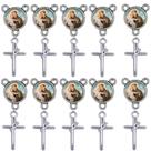Crucifixo + Entremeio Santo Antonio 40 Peças para terço
