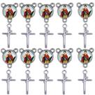 Crucifixo + Entremeio Santo Expedito 40 Peças para terço