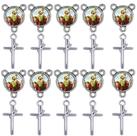 Crucifixo + Entremeio São Cristovão 40 Peças para terço Crucifixo + Entremeio São Cristovão 40 Peças para terço