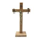 Crucifixo Mesa E Parede Cruz Saletina La Salette Madeira Clara 18 Cm Crucifixo Mesa E Parede Cruz Saletina La Salette Madeira Clara 18 Cm
