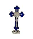 Crucifixo Metal Azul Uso Carro 8cm