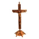 Crucifixo Metal Cor Bronze Mesa Parede - 20cm Crucifixo Metal Cor Bronze Mesa Parede - 20cm