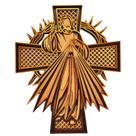 Crucifixo Nosso Senhor Jesus Cristo, Dourado, 30 cm, MDF