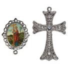 Crucifixo Para Terço de Noiva Relicario Santa Helena Peças para Montar Terços Catolicos Casamento Artesanato Crucifixo Para Terço de Noiva Relicario Santa Helena Peças para Montar Terços Catolicos Casamento Artesanato