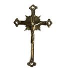 Crucifixo Parede Bronze Decoração Igreja Lar Jesus Cristo Fé