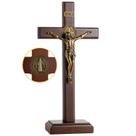 Cruz de crucifixo KUXBET, madeira, Jesus Cristo, 25 cm, decoração de casa