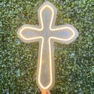 Cruz em led neon 40cm de altura 100% acrilico