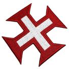 Cruz Ordem Cavaleiros de Cristo Patch Bordado Termo Adesivo