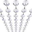 Crystal Acrylic Gems Bead Garland Strands KinHom 5m Clear Crystal Acrylic Gems Bead Garland Strands KinHom 5m Clear