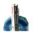Crystal Bookends JIC Gem Teal Agate Geode 3-3,6 kg, 1 par