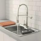 Cuba 50x40 inox escovado + torneira gourmet e tábua de corte