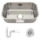 Cuba Aço Inox Nº 1 Retangular Tramontina 47x30 Válvula Sifão Cuba Aço Inox Nº 1 Retangular Tramontina 47x30 Válvula Sifão