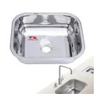 Cuba Anti Ruído De Embutir Funda 40x34x17 Cm Aço Inox 430 Polida Para Cozinha