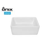 Cuba Apoio Banheiro Quadrada Branca Louça 34cm Onix