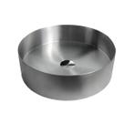 Cuba banheiro redonda escovada aço inox 304 válvula click