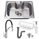 Cuba cozinha 50x40 inox304 com acessórios e torneira gourmet