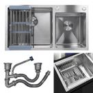 Cuba Cozinha Dupla Goumert Aço Inox Escorredor Luxo Lava Louça Alimentos Limpa Pia Balcao Bancada Area Externa