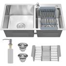 Cuba Cozinha Gourmet Pia Aço Inox Dupla Quadrada Acessórios