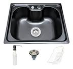 Cuba Cozinha Gourmet Pia Inox Preta Acessórios 50 Cm Revomax