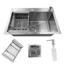 Cuba Cozinha Gourmet Quadrada Aço Inox 304 Escovada 60x40cm Com Acessórios Stillus Home