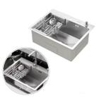 Cuba Cozinha Gourmet Quebec Quadrada 60cm Aço Inox 304 com Cesto Escorredor GoldenX