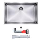 Cuba de Aço Inox Franke Línea 70 70x40 cm Com Válvula 4,5 Embutir e Sobrepor KIT Instalação