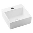 Cuba de Apoio 35x35cm com Mesa Basic Q6 Celite Branco Cuba de Apoio 35x35cm com Mesa Basic Q6 Celite Branco