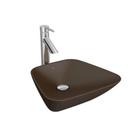 Cuba de Apoio de Mesa para Banheiro Trapezoidal L1065 Marrom Fosco - Deca